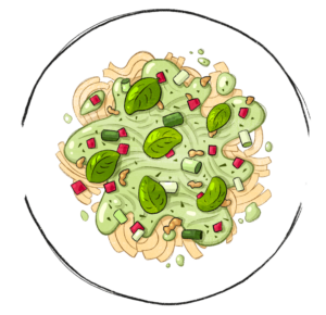 Avocado Pasta vegan Rezept